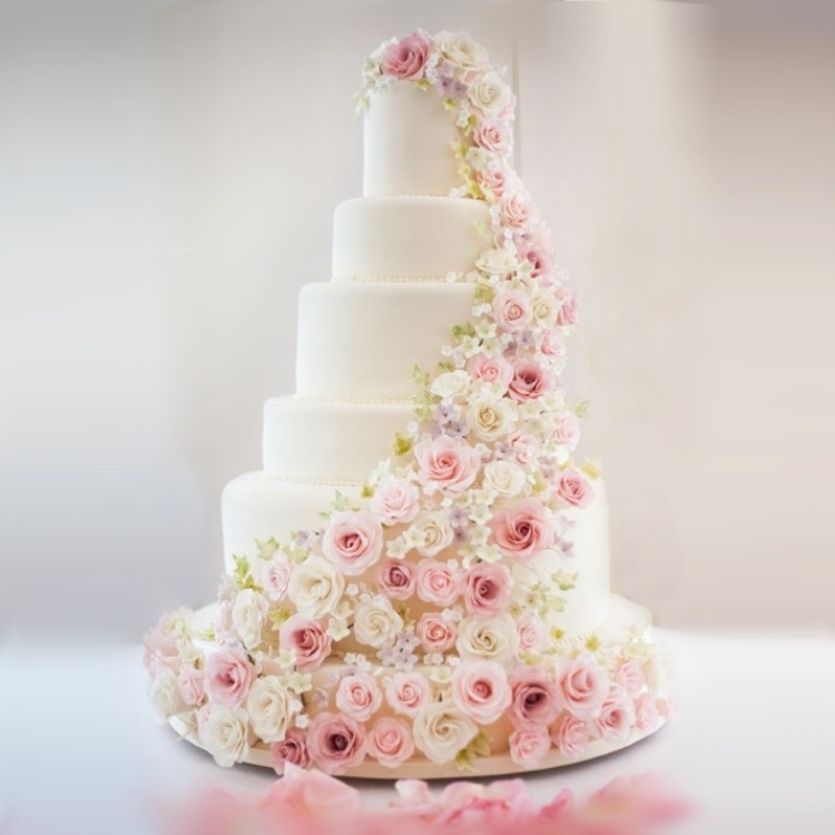  کیک عروسی گل