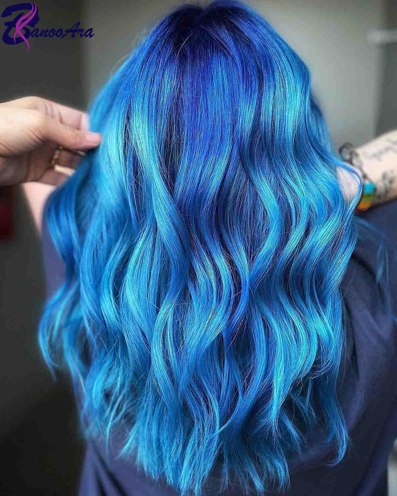 رنگ موی آبی یخی