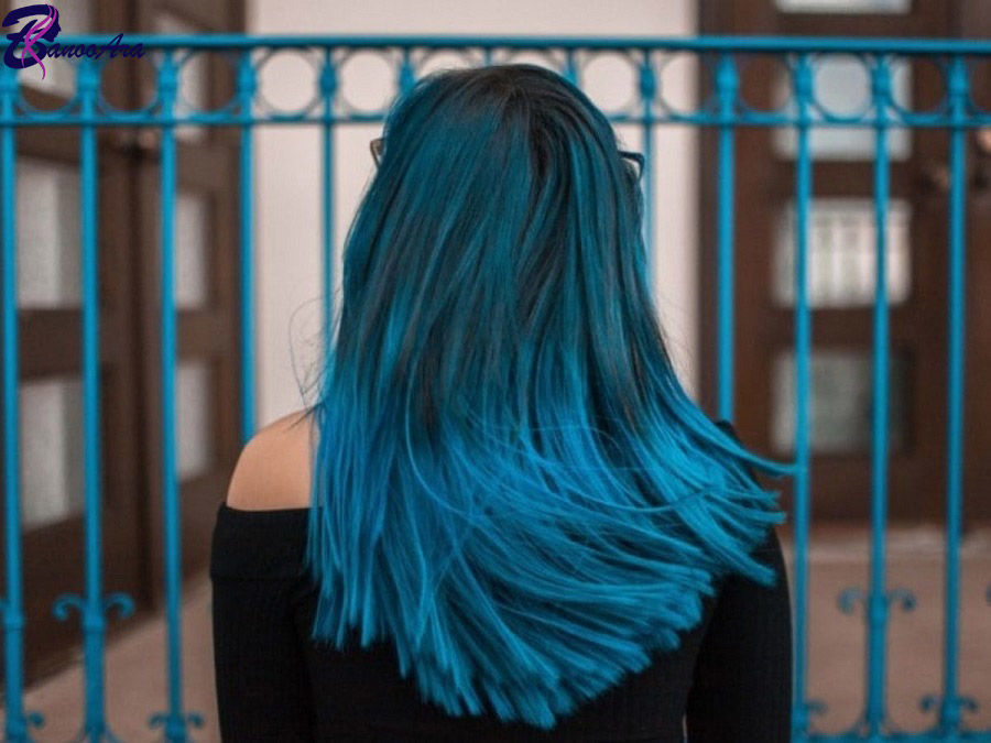مراحل ترکیب رنگ موی آبی