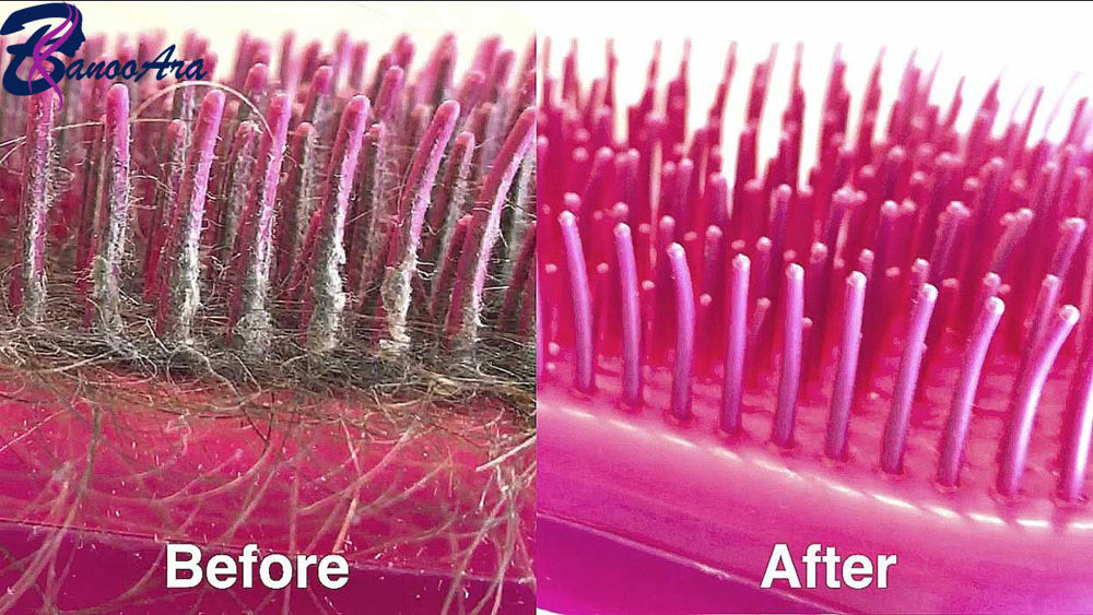 روش تمیز کردن انواع شانه و برس مو